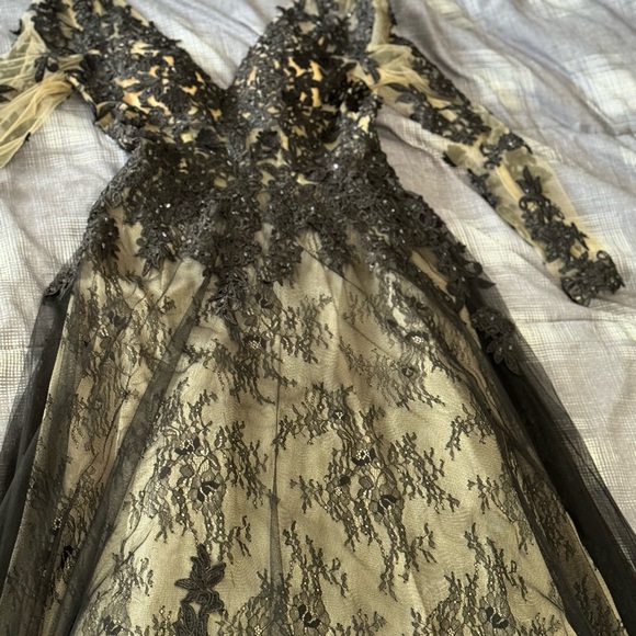 Maggie Sottero Black Long Sleeve Dress - Picture 7 of 9